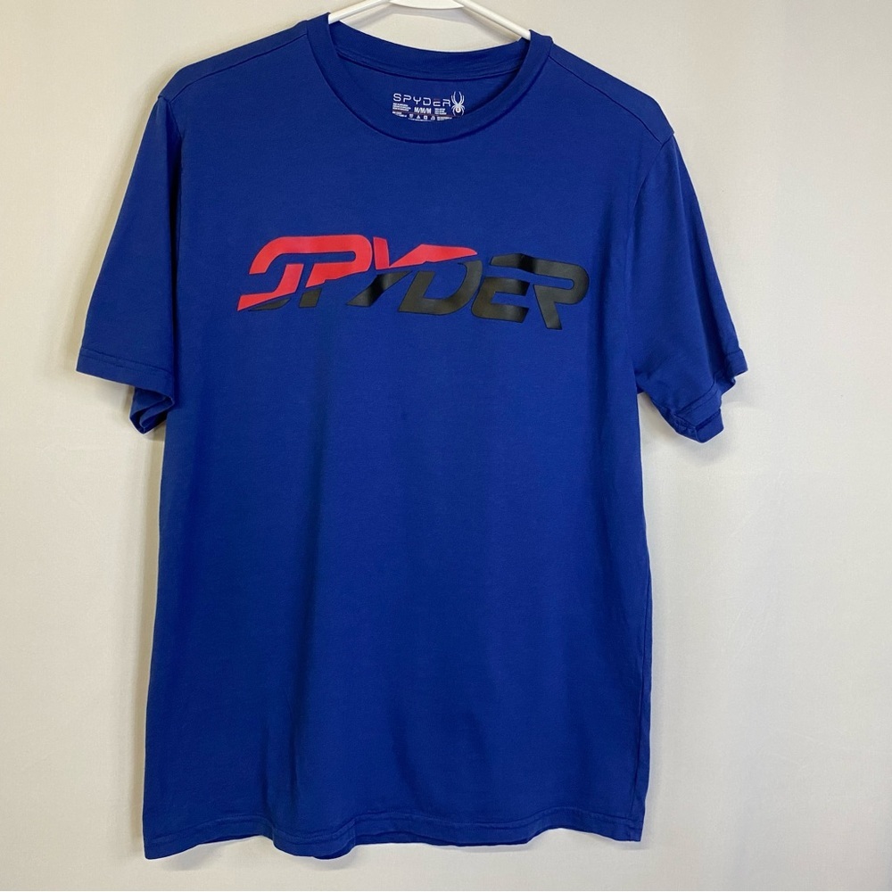 Spyder mens medium blue short sleeve tshirt graphic tee